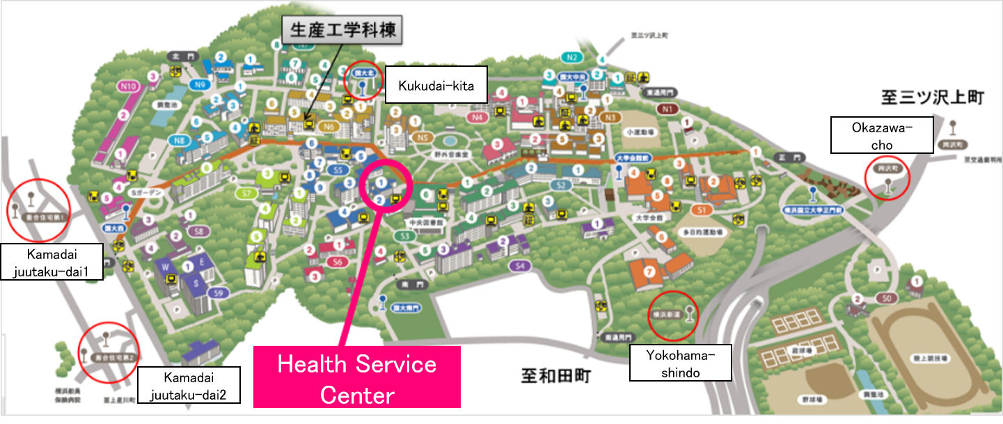 Health Service Center guide map
